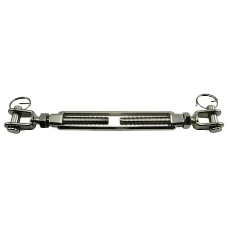 Midwest Fastener 3/8" 316 Stainless Steel Jaw/Jaw Turnbuckle 35804